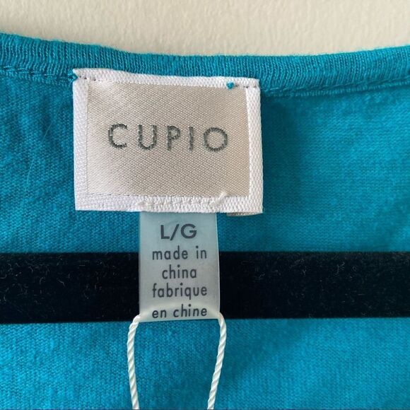 NWT-CUPIO Linen Blend Pom Pom Tank Top (Size:Large) - Picture 9 of 9